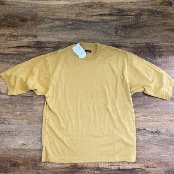 TERVER Men’s Dropped Shoulders thick Short sleeve cotton blend tee Size L NWT - Picture 3 of 7